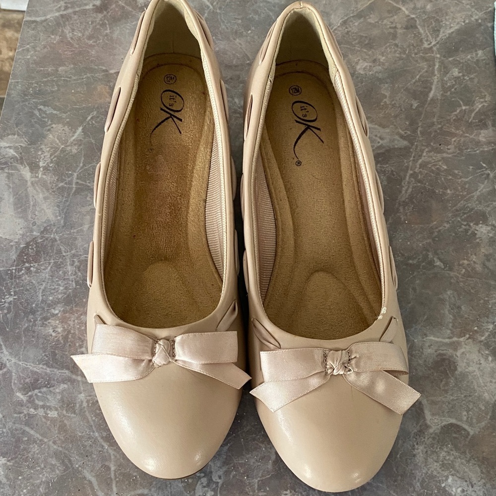 It's Ok All‑Day Comfort Women’s Wedge Slip‑Ons 12M Mid‑Wedge Comfort Shoes